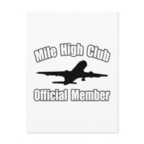 Mile High Club...Official Member postcards by Funny_MoFo_Shirts Mile High Club...Official Member postcards