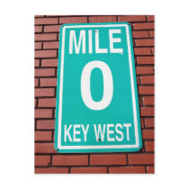 Mile Marker 0 Sign Key West  Florida Postcards