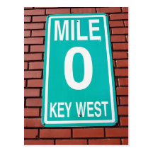 Mile Marker 0 Sign Key West  Florida Postcards