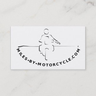 Miles By Motorcycle Generic Business Card