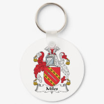 Miles Family Crest keychains by coatsofarms Miles Family Crest keychains