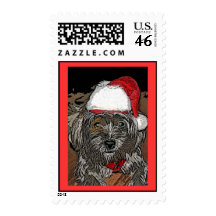 Miley Christmas hatn Postage Stamp
