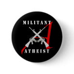 Militant Atheist black button