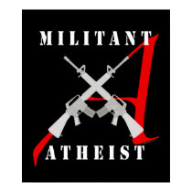 Militant Atheist black poster posters by Godless_Monsters Militant Atheist black poster posters