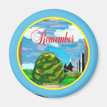 Military Artwork on  Round Magnets