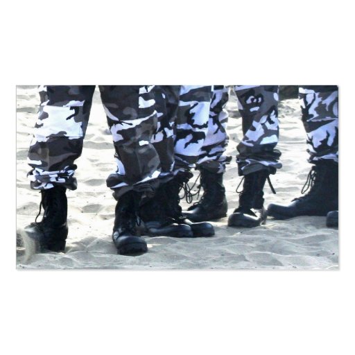 Military boots business cards (front side)