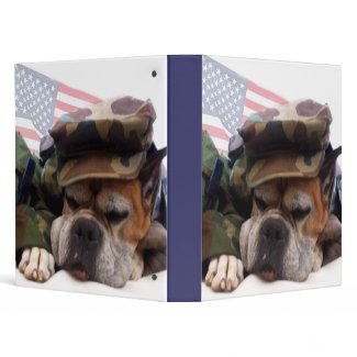 Military boxer dog binder 