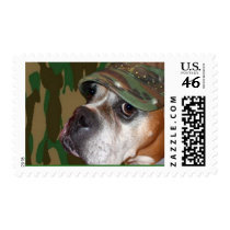 Military Boxer dog Stamp