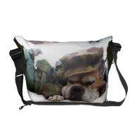 Military Boxer dog Rickshaw Zero Messenger Bag