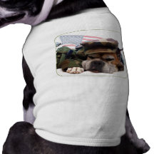 Military boxer dog shirt