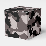 Military Brown Camouflage Pattern Party Favor Boxes