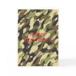 Military camouflage birthday card