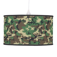 Military Camouflage Hanging Pendant Lamp