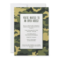 Military/Camouflage Party Invitation by HuntFishShow Military/Camouflage Party Invitation