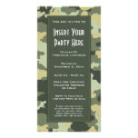 Military Camouflage Party  Invitation Photo Card Template