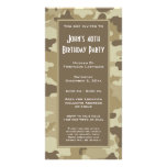 Military Camouflage Party  Invitation Custom Photo Card