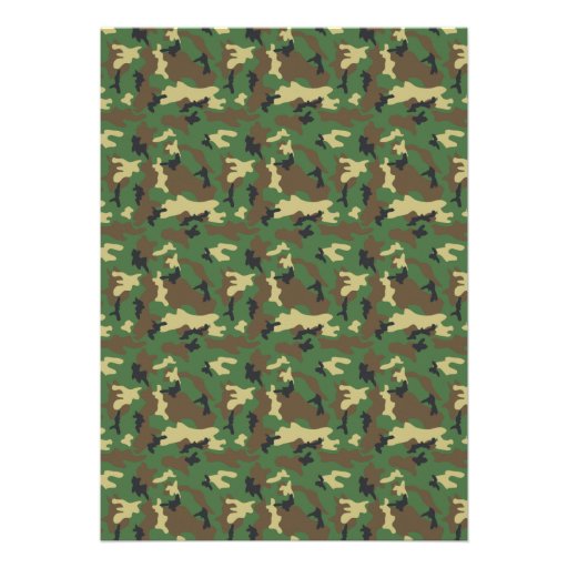 Military Camouflage Pattern Soldier Boy Birthday Custom Invite