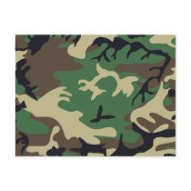 Military Camouflage Postcard