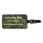 Military camouflage luggage tags