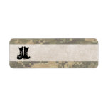 Military Camouflage with Army Combat Boots Custom Return Address Labels