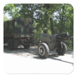 Military Cannon Square Stickers