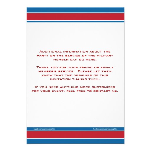 Military Deployment Send Off Party Invitation