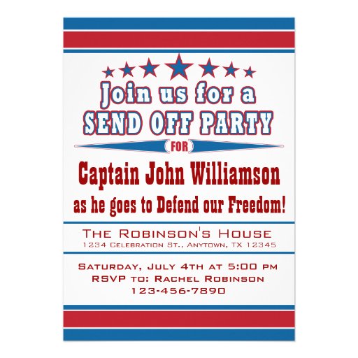 Military Deployment Send Off Party Invitation