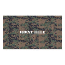 Military Digital Woodland Background Business Card