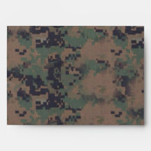 Military Digital Woodland Background Envelopes