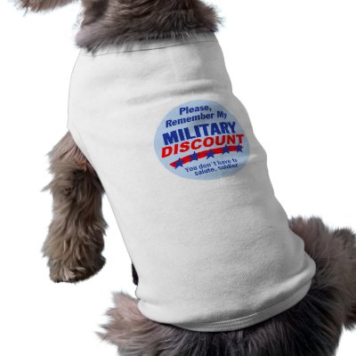 Discount Cloths on Military Discount Pet Clothing From Zazzle Com