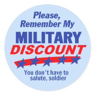 MILITARY DISCOUNT Sticker sticker