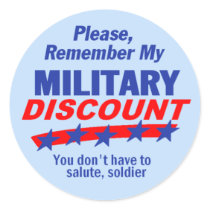 MILITARY DISCOUNT Sticker