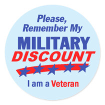 MILITARY DISCOUNT Sticker