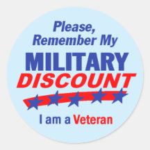MILITARY DISCOUNT Sticker