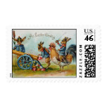 Military Easter Bunny Cannon Eggs Stamps