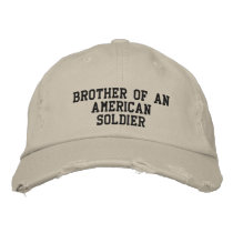 Military family embroidered hats
