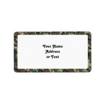 Military Forest Camouflage Background Custom Address Labels
