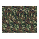 Military Forest Camouflage Background Post Card