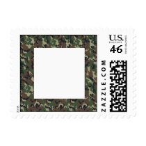 Military Forest Camouflage Background Postage