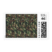 Military Forest Camouflage Background Stamp