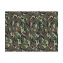 Military Forest Camouflage Background Post Card