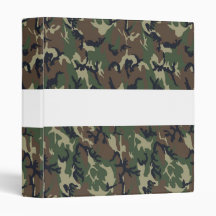 Military Forest Camouflage Background Vinyl Binder