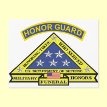 MILITARY FUNERAL HONOR GUARD postcards