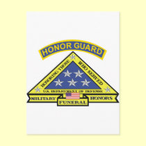 MILITARY FUNERAL HONOR GUARD postcards