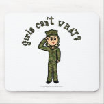 Military Girl - Blonde Mouse Pad