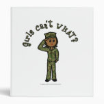 Military Girl - Dark 3 Ring Binders
