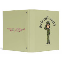 Military Girl - Red Hair Vinyl Binders