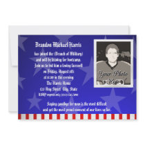 Military Going Away Party Personalized Announcements