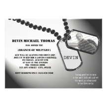 Military Going Away Party Personalized Invitation