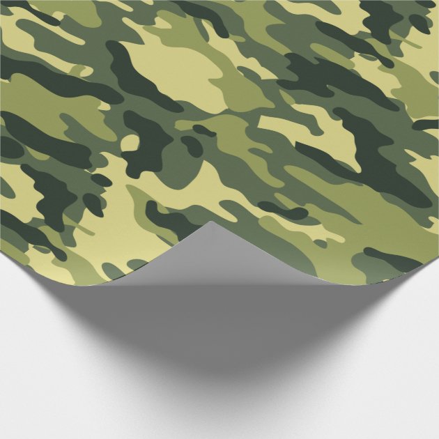 Military Green Camouflage Camo Pattern Wrapping Paper-3